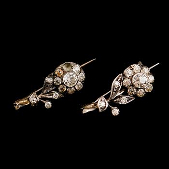 BROSCHER, 7 st, 1800-/1900-tal.