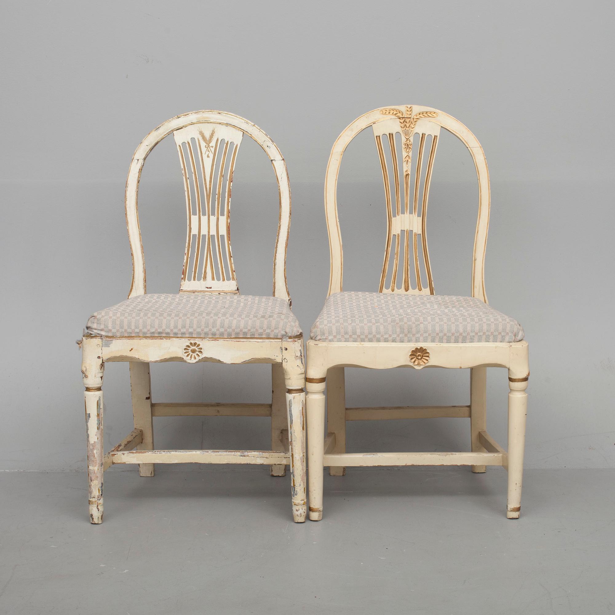 STOLAR, 2 st, Finland, gustavianska, 1800-talets början.