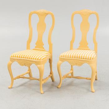 A 13-piece Rococo style dining room furniture suite, 20th Century.