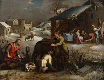 Sebastiaen Vrancx, his studio, Winter.