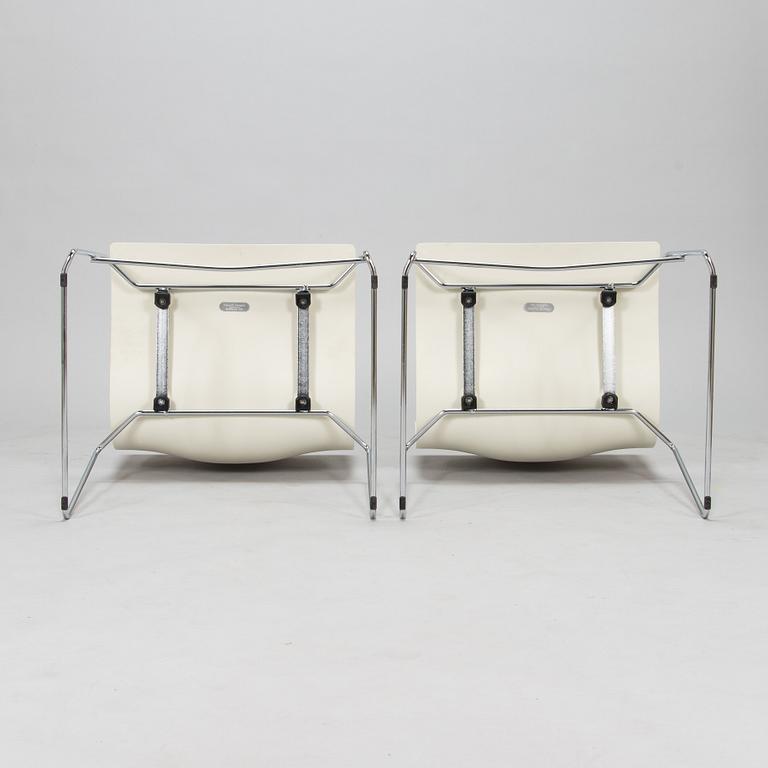 Massimo Vignelli, a set of six 'Handkerchief' stacking chairs for Knoll, 1985.