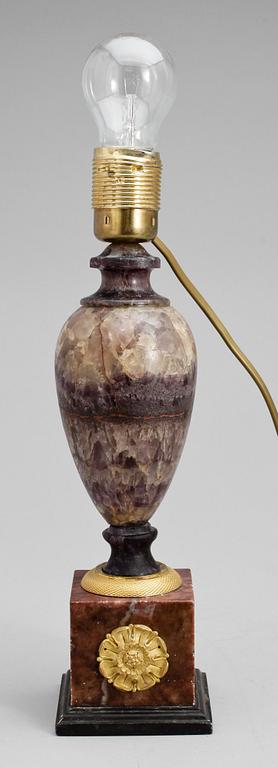 BORDSLAMPA, "Blue John", England, 1800/1900-tal.