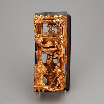 DEKORELEMENT, 3 delar, Kina, 1800/1900-tal.