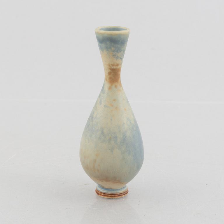 Berndt Friberg, a miniature stoneware vase, Gustavsbergs studio 1975.