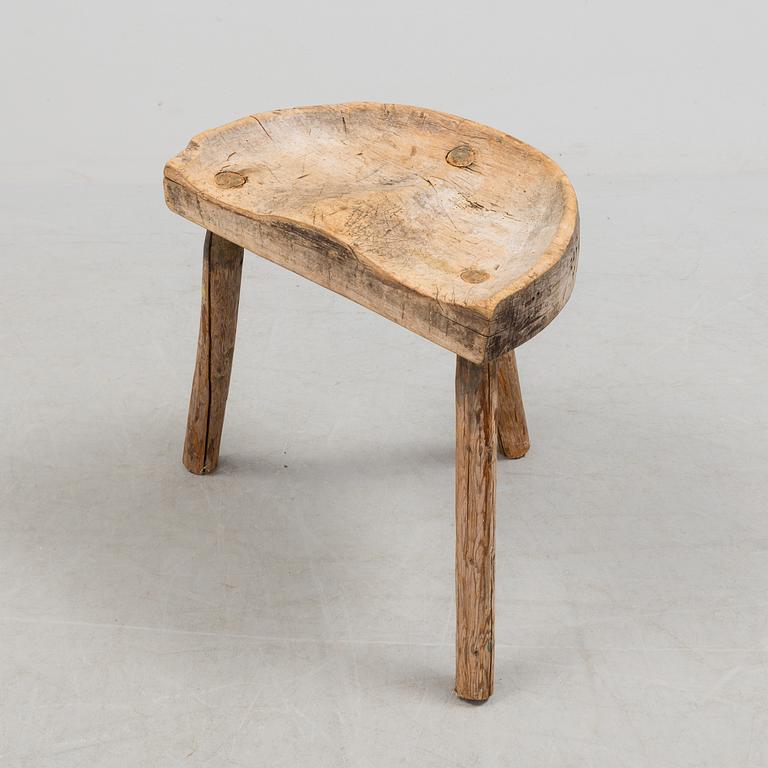 A folk art stool 19th century.