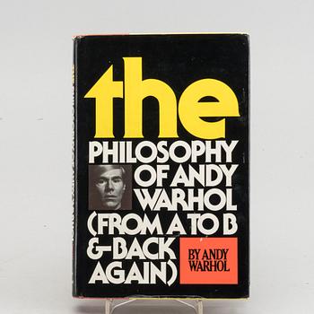 BOOK, "The Philosophy of Andy Warhol (from A to B & back again)", 1975, first edistion, signed.