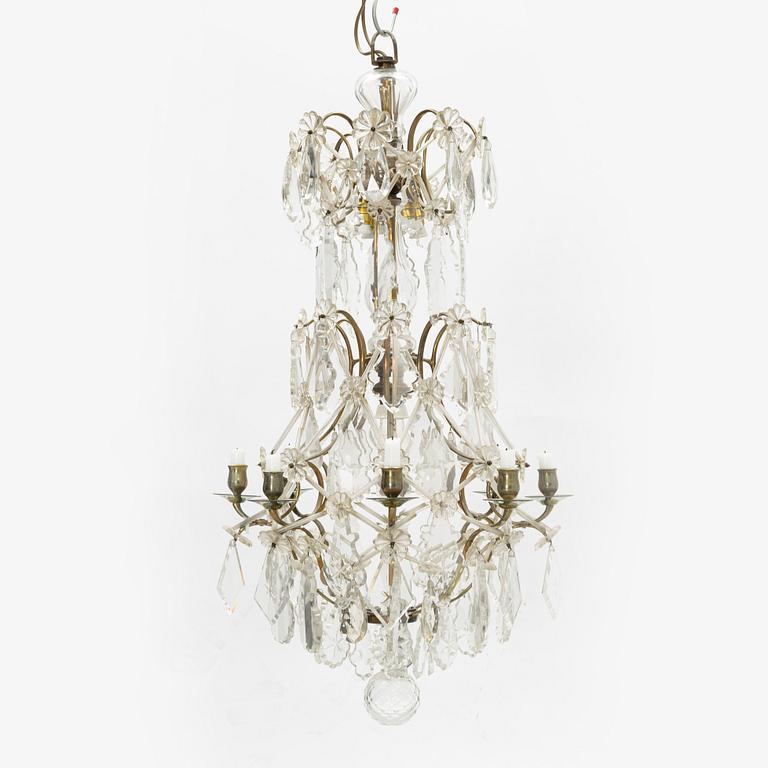 A Rococo style chandelier, first half of the 20th Century.