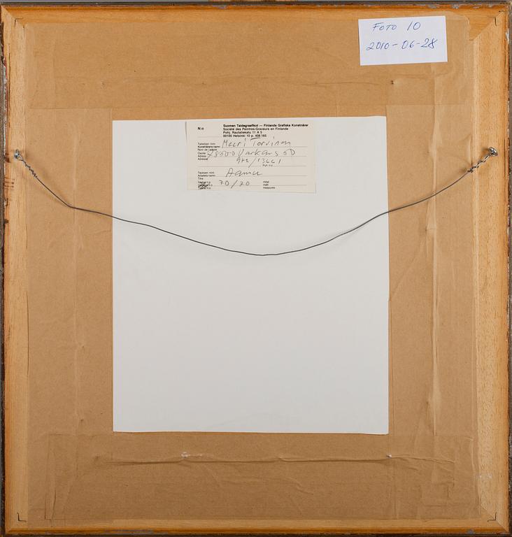 MEERI TORVINEN-ROUVINEN, painotyö kuparille, signeerattu, numeroitu 70/70, ja päivätty 1984.