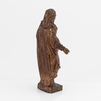 A wooden sculpture, 18th century.