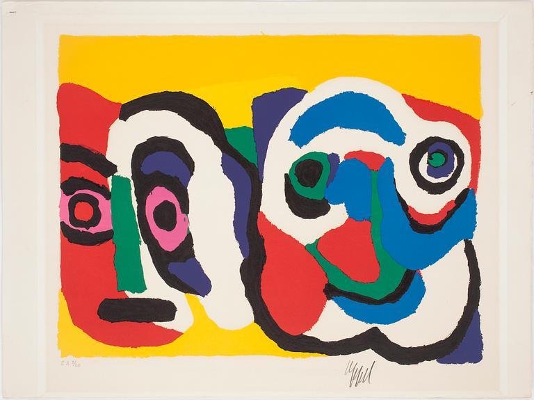 KAREL APPEL, färglitograf, signerad EA 3/20.