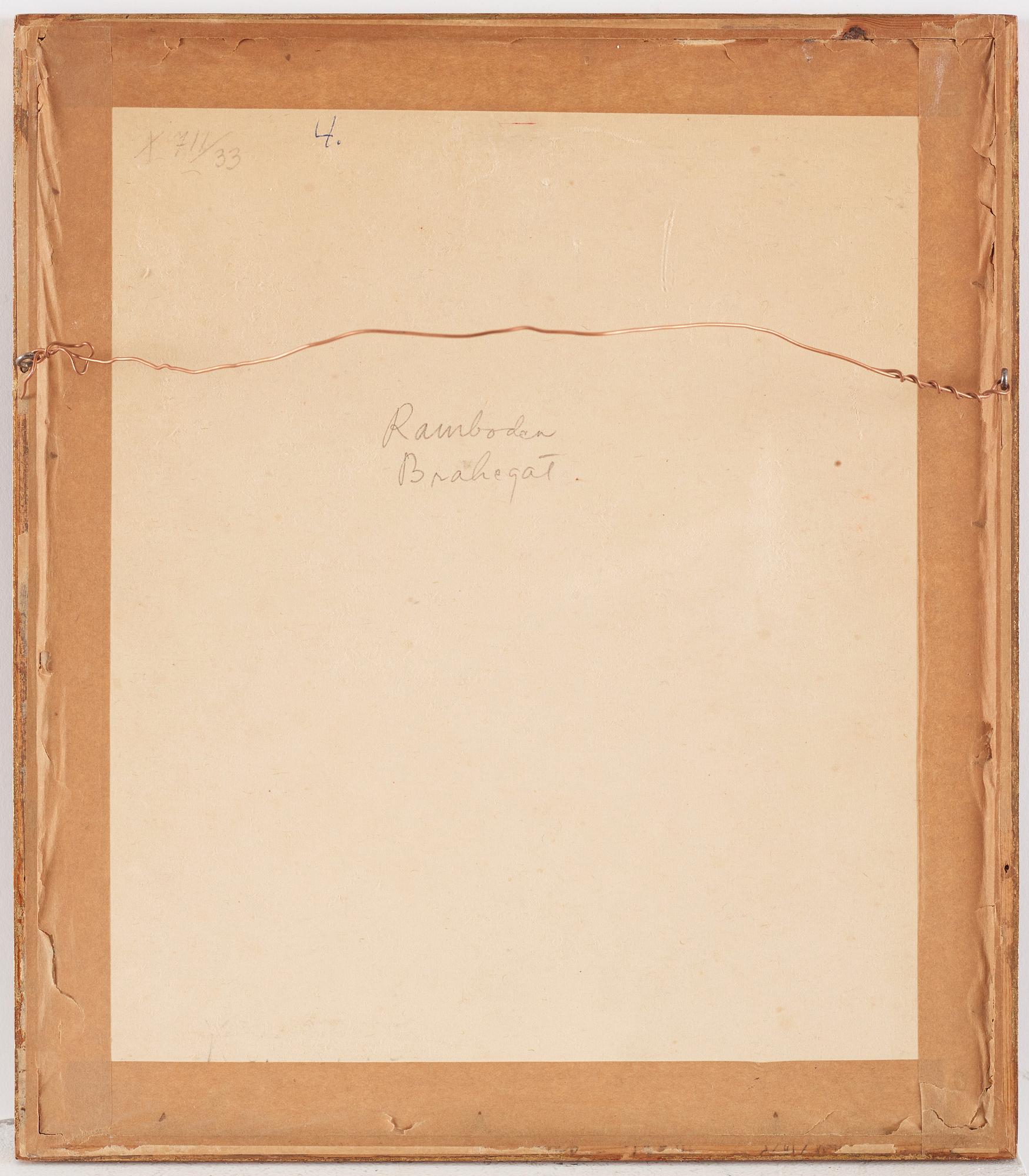 Målningar, fyra stycken av okänd konstär, akvarell och tusch på papper. Japan, Kyoto, 17/1800-tal,