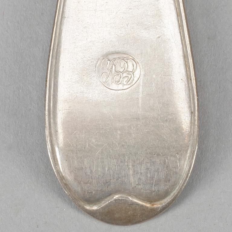 GAFFLAR, 7 stycken, silver, Stephan Westerstråhle Stockholm 1811. Total vikt ca 510 gram.