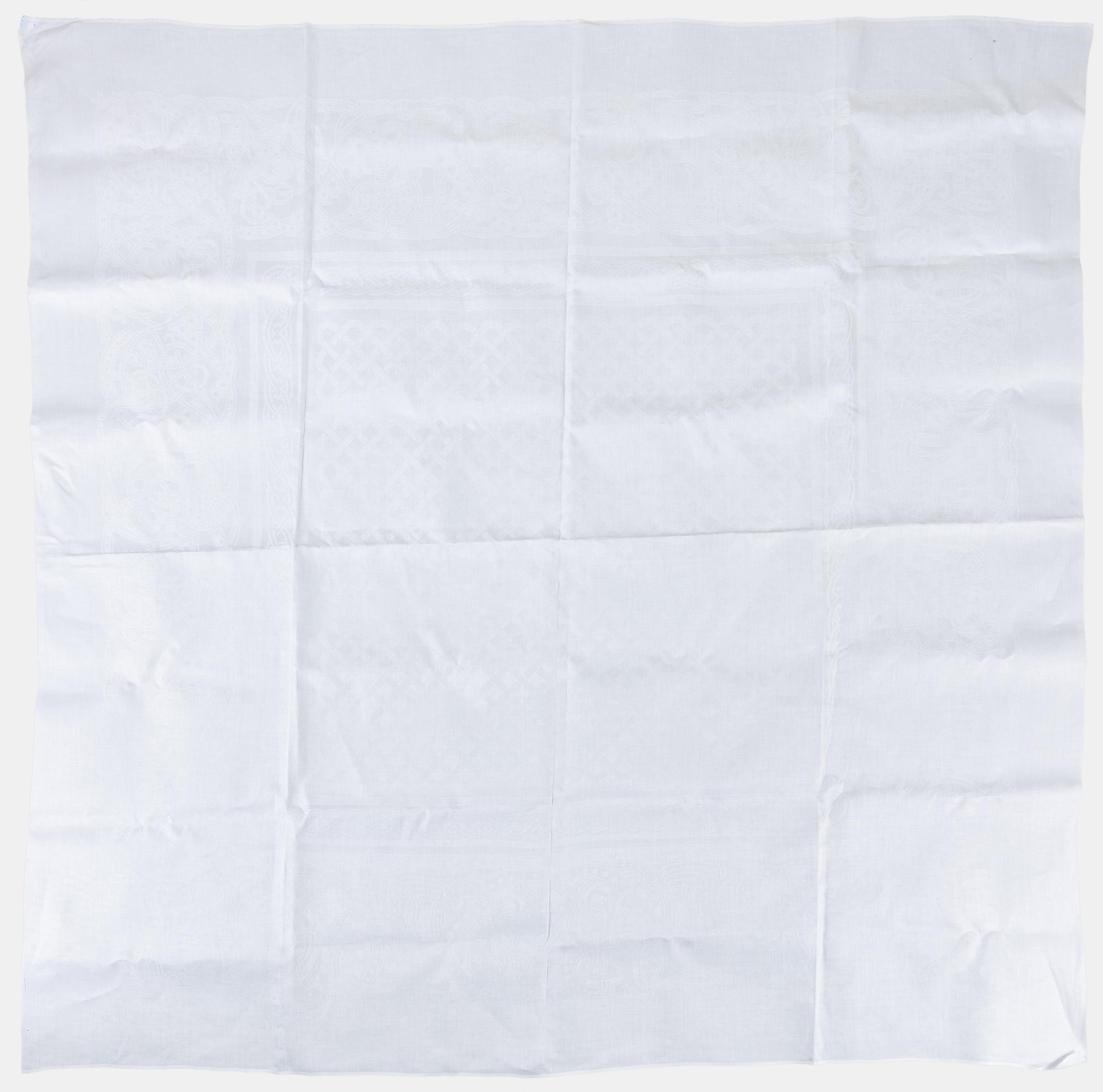 Signe Sohlman, two linen damask table cloths, 'Drakmönstret'.