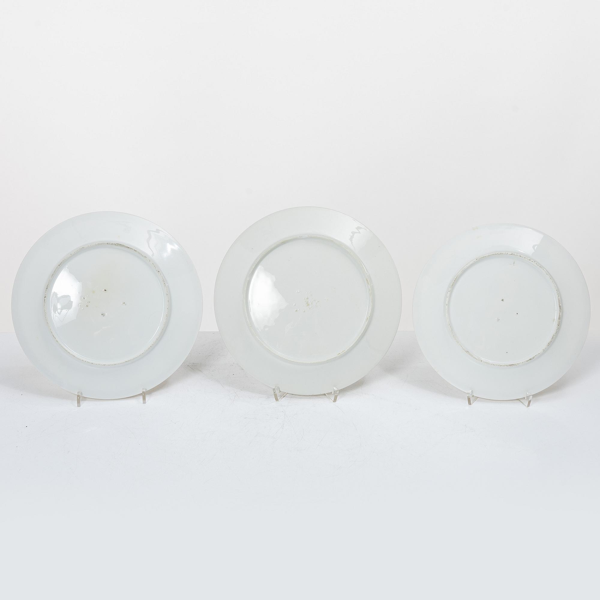 Service pieces, 12 pcs, porcelain, Empire, first half of the 19th century.