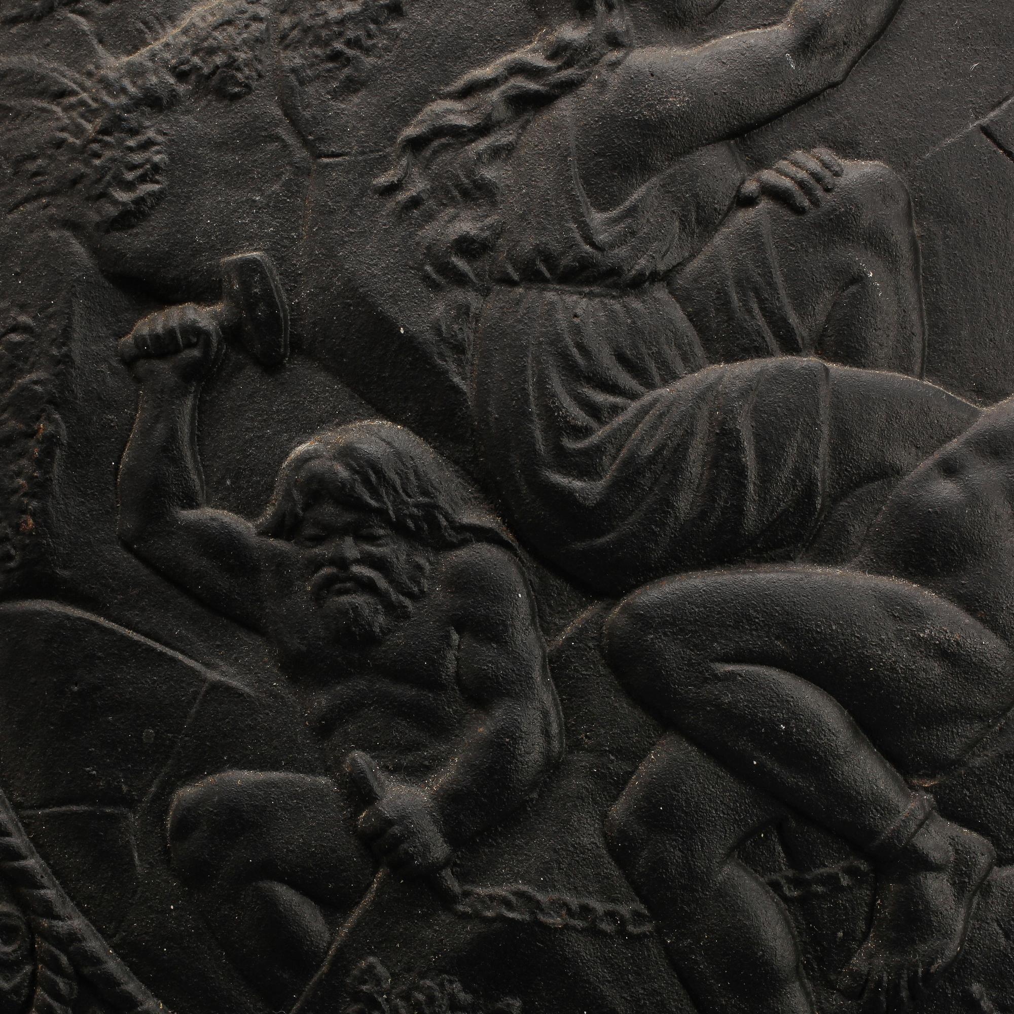 DEKORATIONSSKÖLD, gjutjärn, fornnordisk stil, 1800-talets slut.