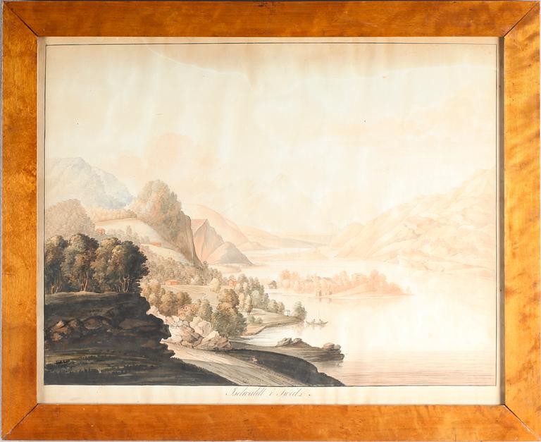 OKÄND KONSTNÄR, akvarell, osignerad, 1800-talets första hälft.