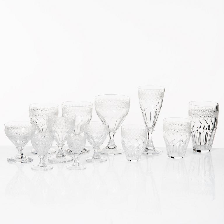 A 144-piece glassware service, limited production for Riihimäen Lasi, Finland, 1950s/60s.
