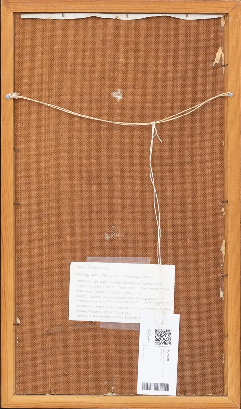 ENNO HALLEK, olja on pannel, signed.