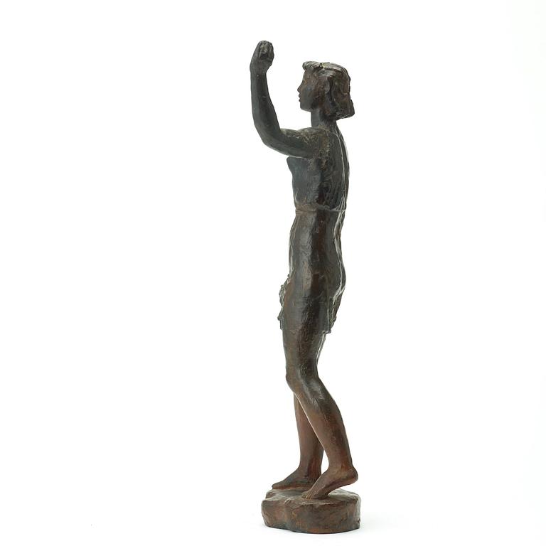 AXEL WALLENBERG, skulptur, brons, signerad och med gjutarstämpel Herman Bergman fud.