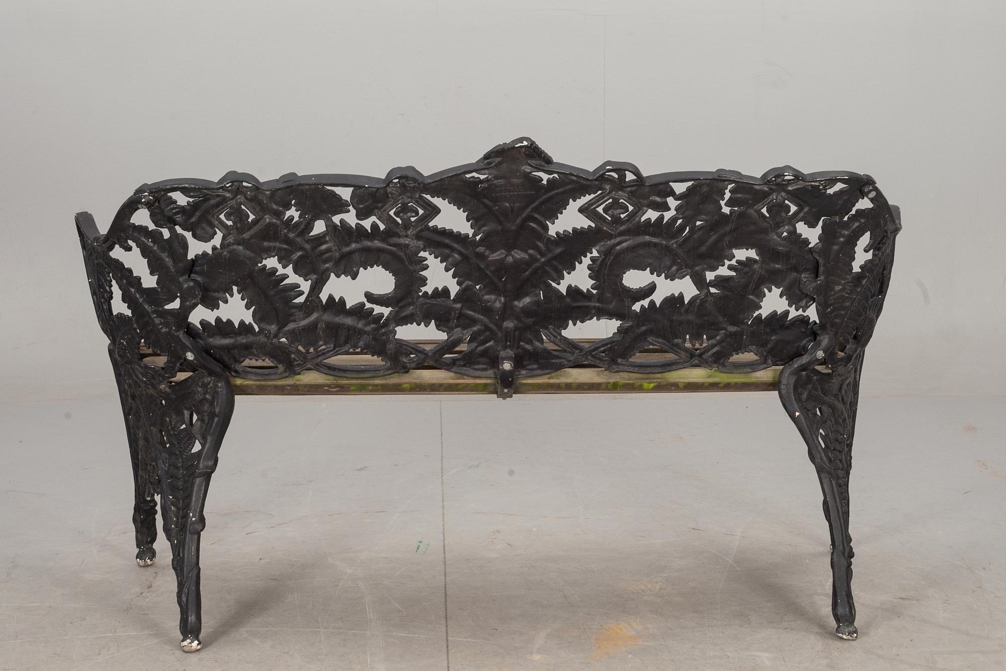 TRÄDGÅRDSBÄNK, Melins metall Anderstorp. 1900-talets första hälft.