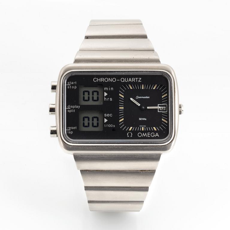 Omega, Seamaster, Chrono-Quartz, "Albatros", wristwatch, 46,7 x 34 mm.