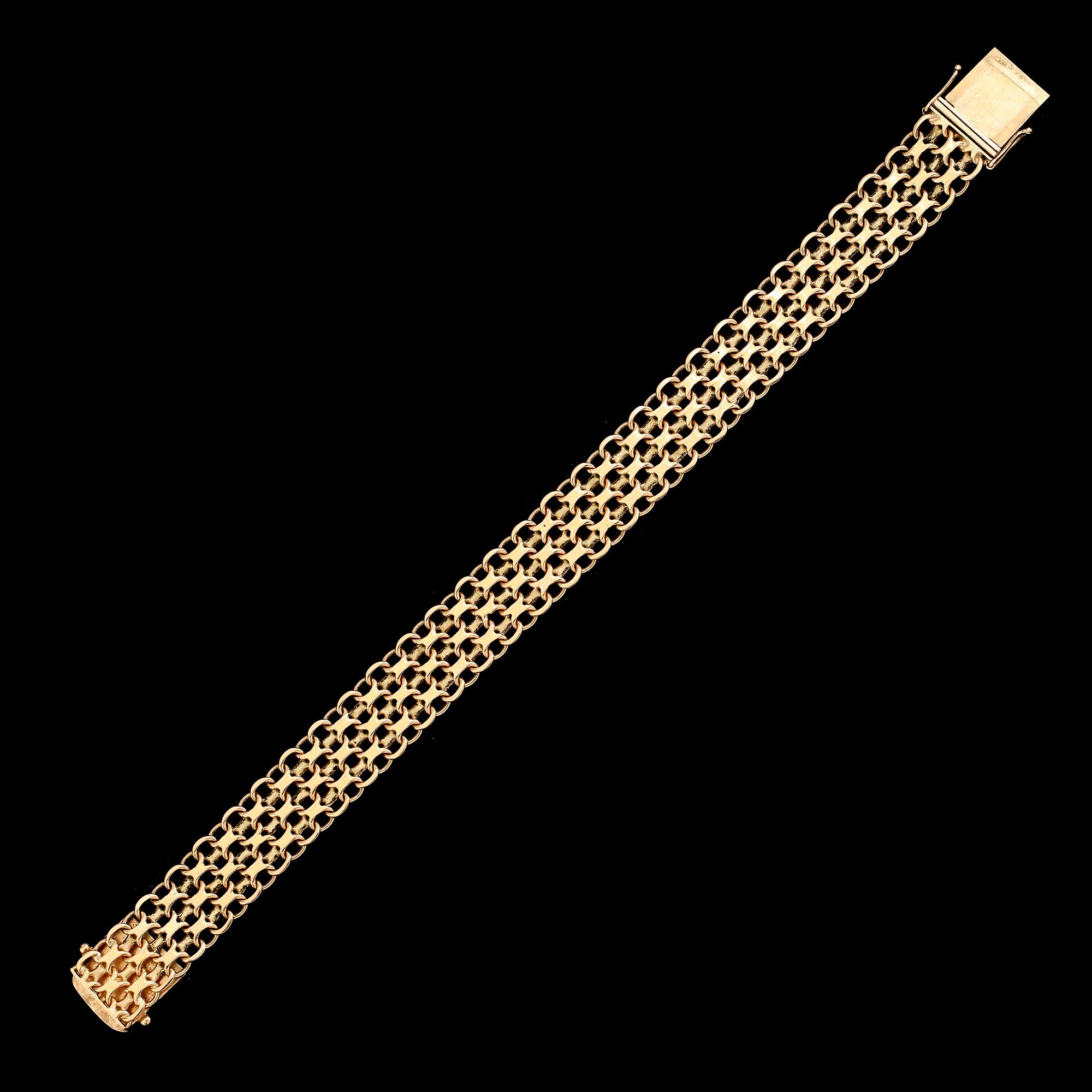 ARMBAND, 18K guld. Vikt ca 26 g.