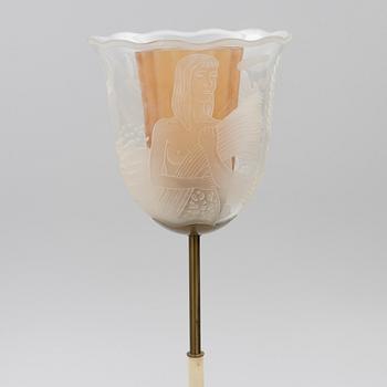Bo Notini, a floor lamp, Glössner & Co, Stockholm, 1940s.