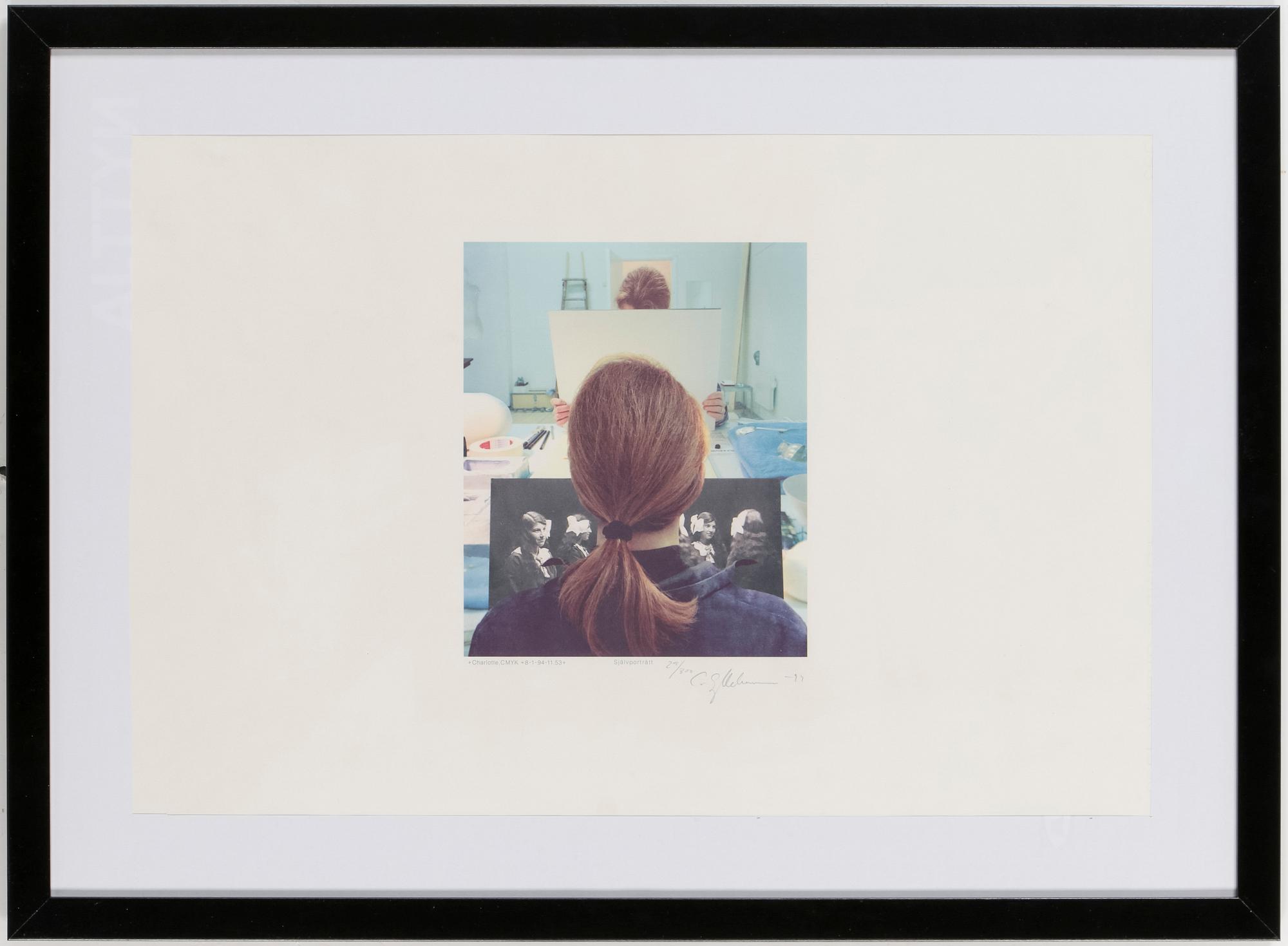CHARLOTTE GYLLENHAMMAR, Färgtryck sign och dat -94 och numr 29/300.