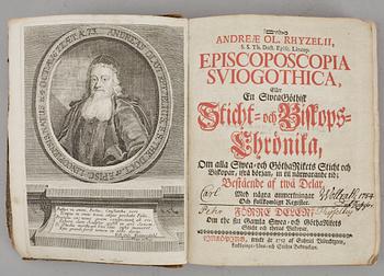 BOK, "Episcoposcopia sviogothica..." av Andreae Ol. Rhyzelii, Linköping 1752.