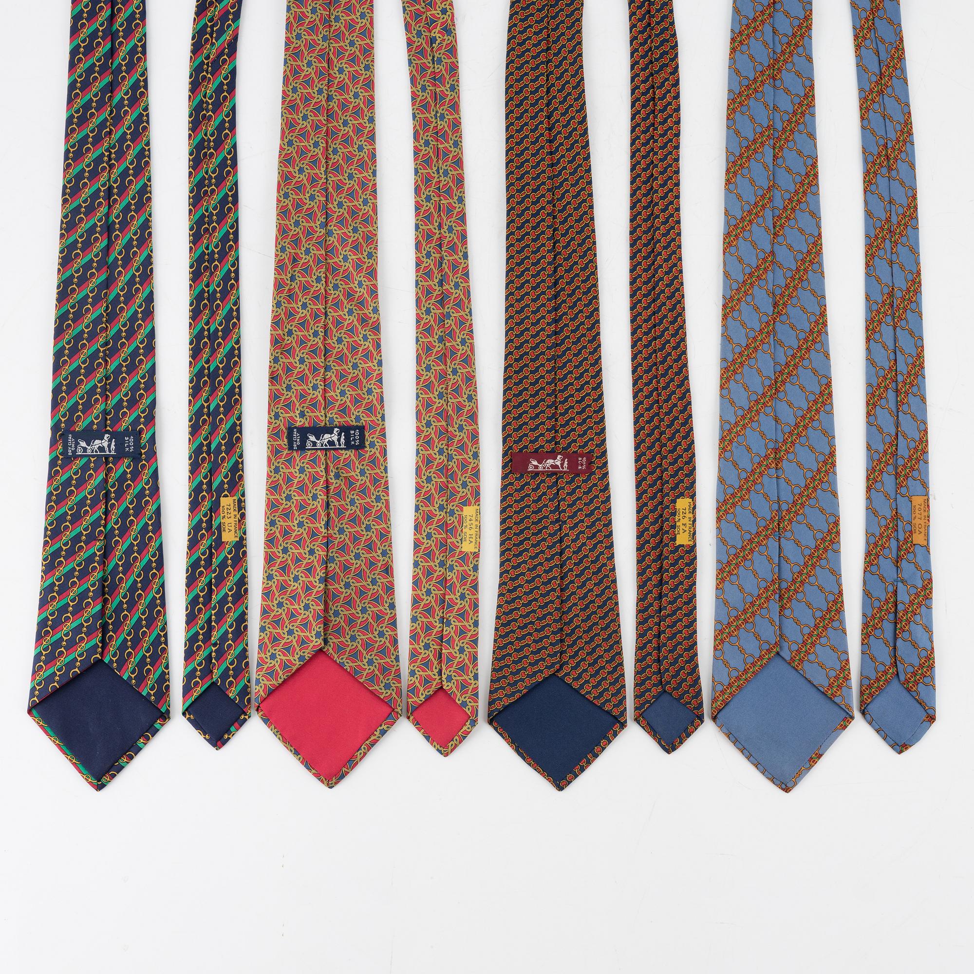 Hermès, slipsar, 4 st.