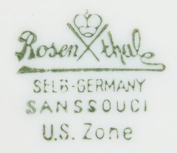 MATSERVIS, 55 delar, porslin, "Sanssouci", Rosenthal.