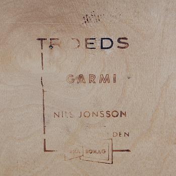 BORD OCH STOLAR, 4 st, "Garmi", Nils Jonsson, Troeds, 1900-talets andra hälft.