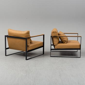 BROBERG & RIDDERSTRÅLE, "Monaco Lounge Chair", fåtöljer ett par, Röshults, 2000-tal.