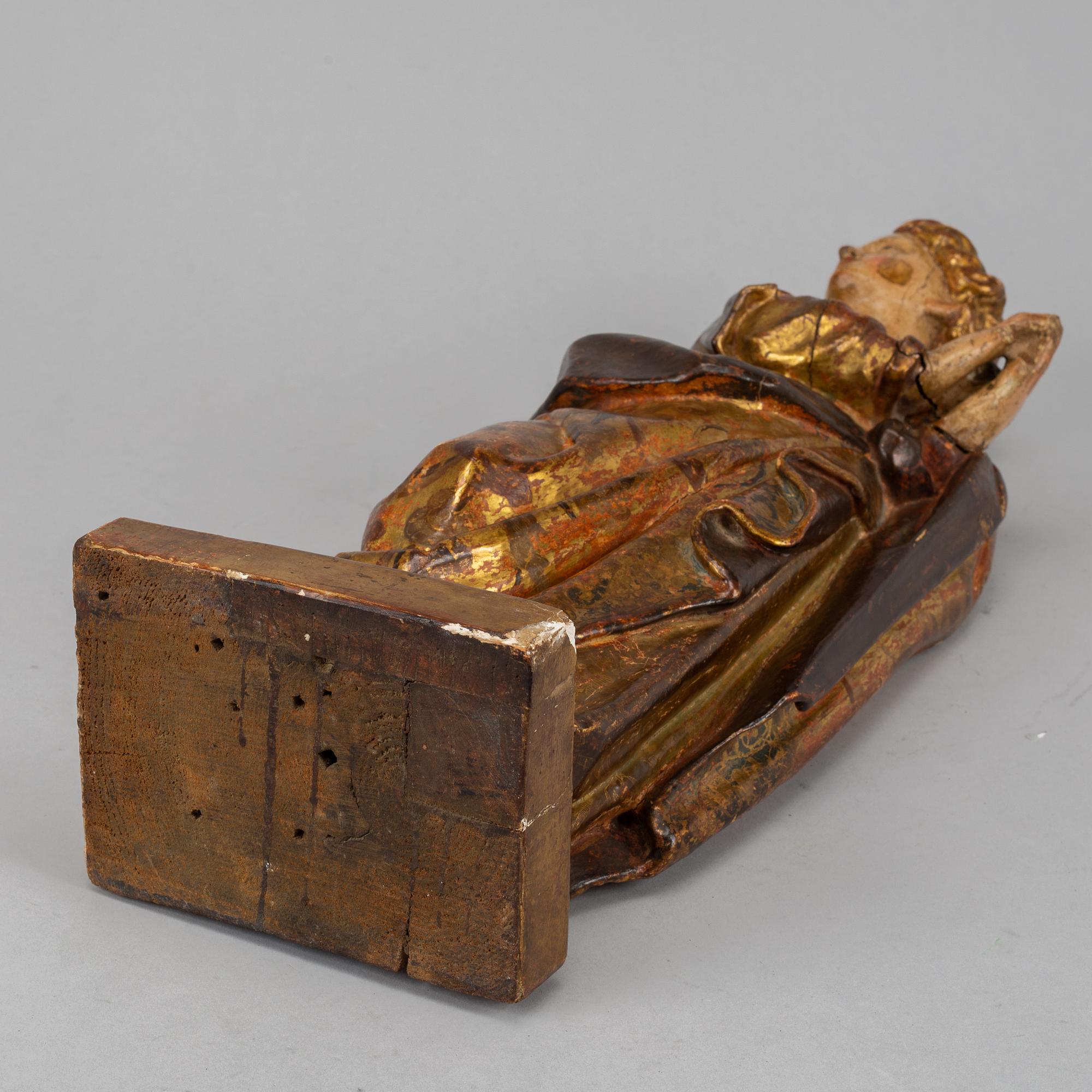 A wooden sculpture, 18th Century.