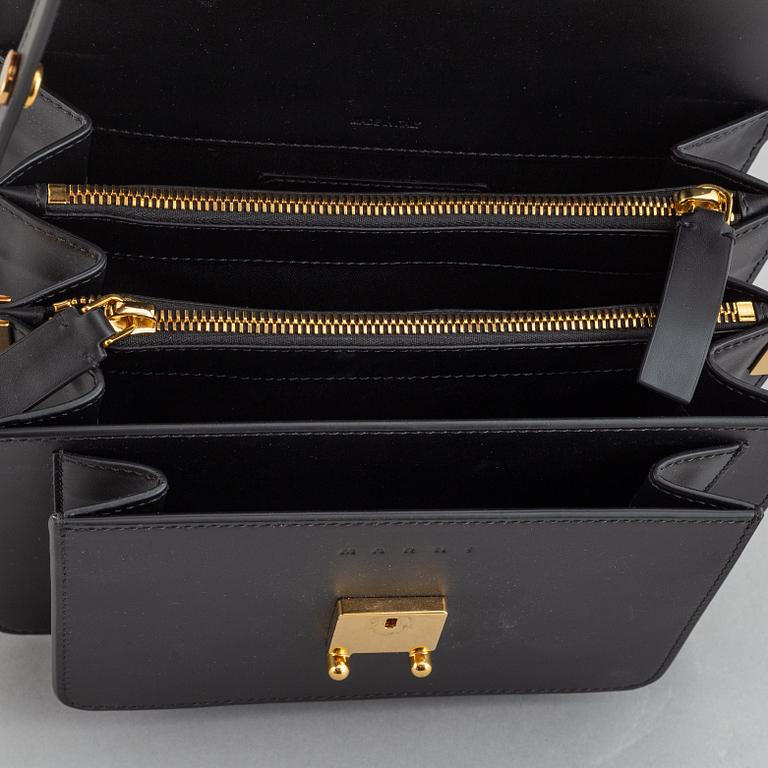 Marni, a black leather 'Trunk' cross body bag, 2019.