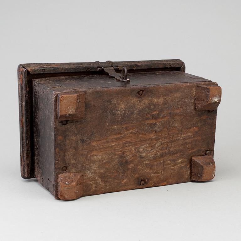 A 17th/18th century wooden box.