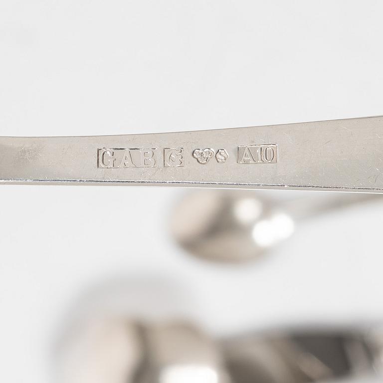 Jacob Ängman, a 49-piece silver cutlery service, 'Rosenholm', GAB, Eskilstuna, 1975-79.