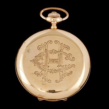 FICKUR, 2 st, 14k guld, 1900-talets första hälft. Total vikt 128 g.