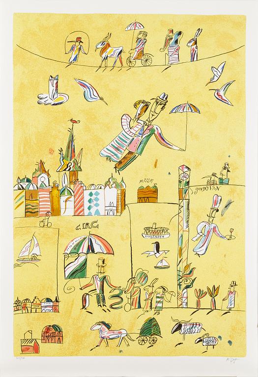 MADELEINE PYK, färglitografi, signerad och numrerad 123/380.