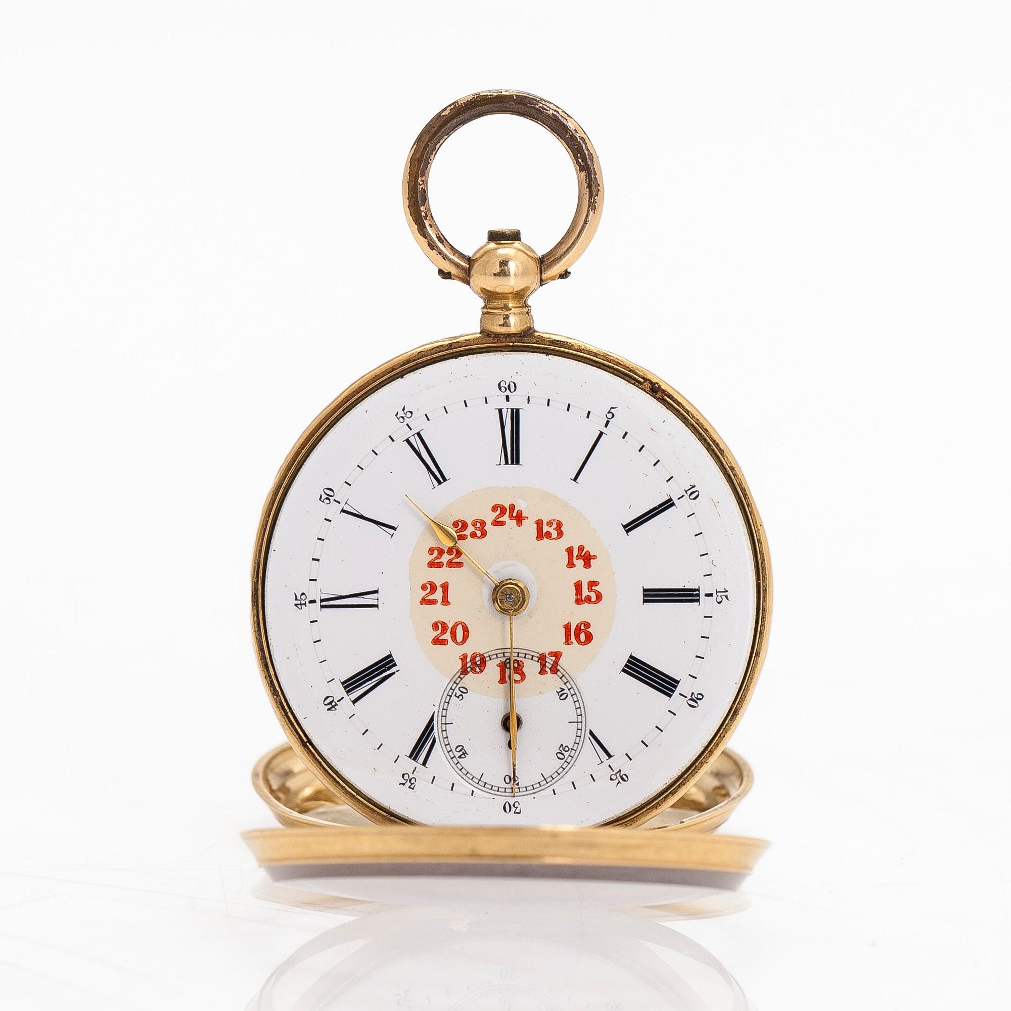 Pocket watch, 36.5 mm.