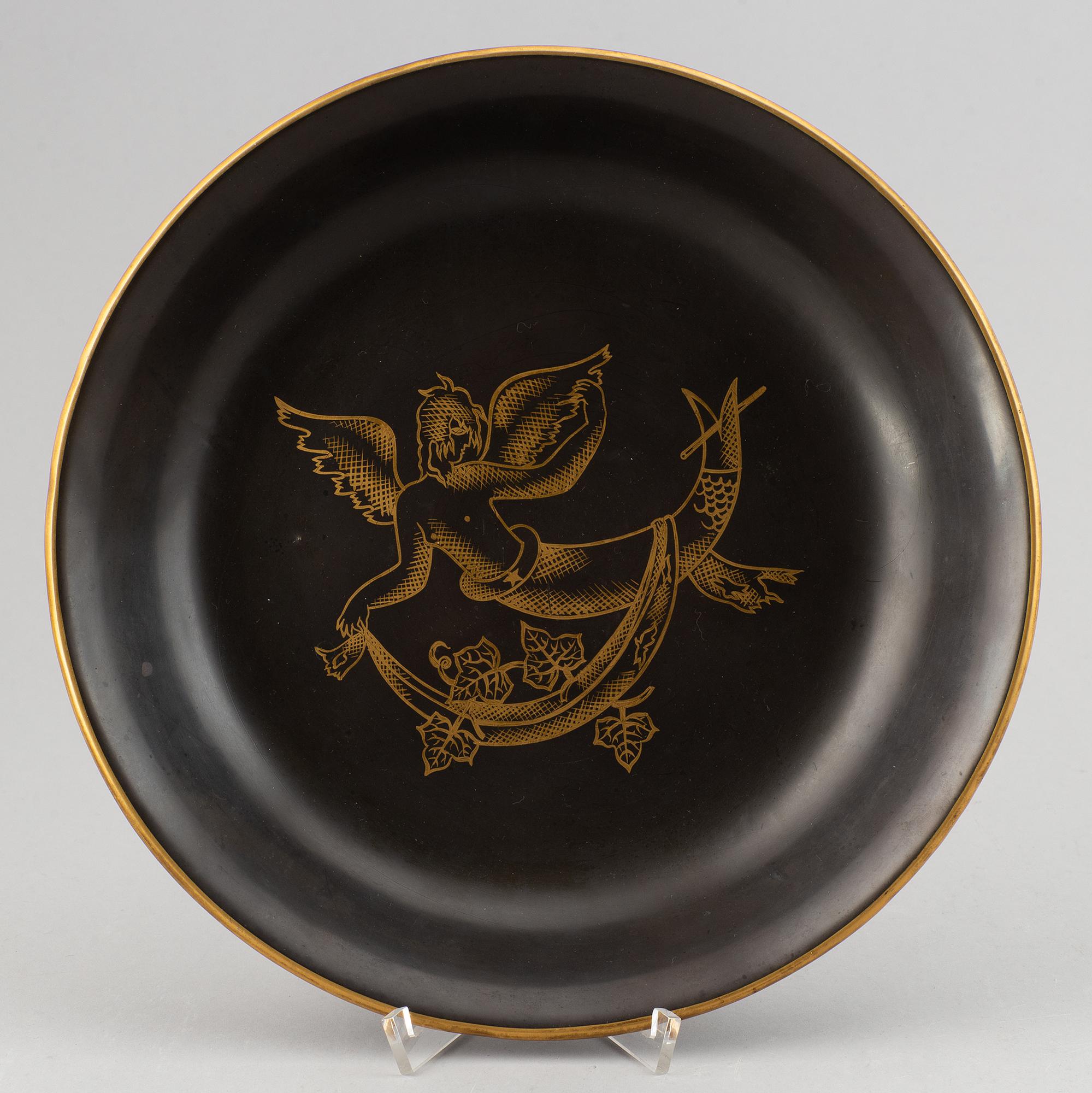 Gio Ponti, a ceramic dish, Richard Ginori, Milan, Italy 1920-30's.