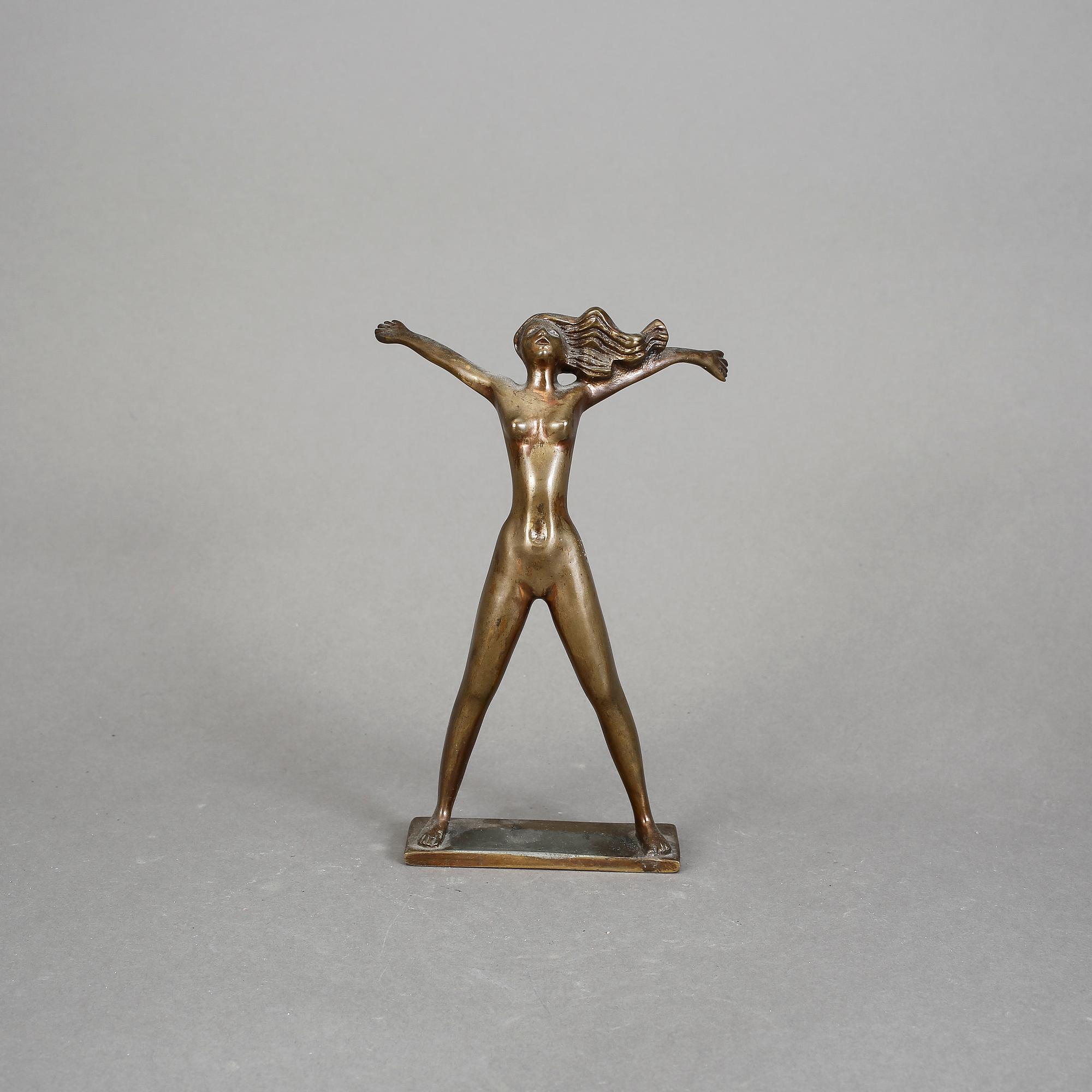 STIG BLOMBERG, skulptur, brons.