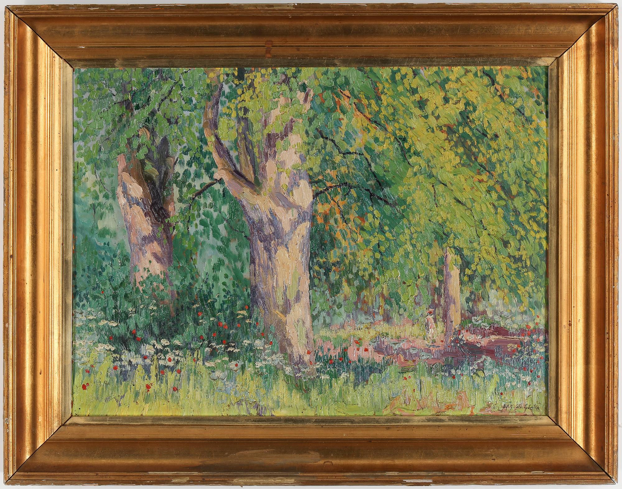 WILFRED GABRIEL DE GLEHN, tillskriven, olja på pannå, sign. Dat a tergo 1926.