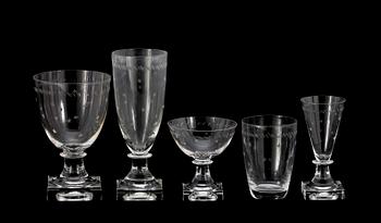 GLASSERVIS, 56 delar, empirestil, 1900-talets första hälft.