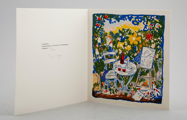 BOK: Lennart Jirlow, Tablåer ur ett målande liv av Göran Sellgren. Bonniers 1978. Med FÄRGLITOGRAFI.