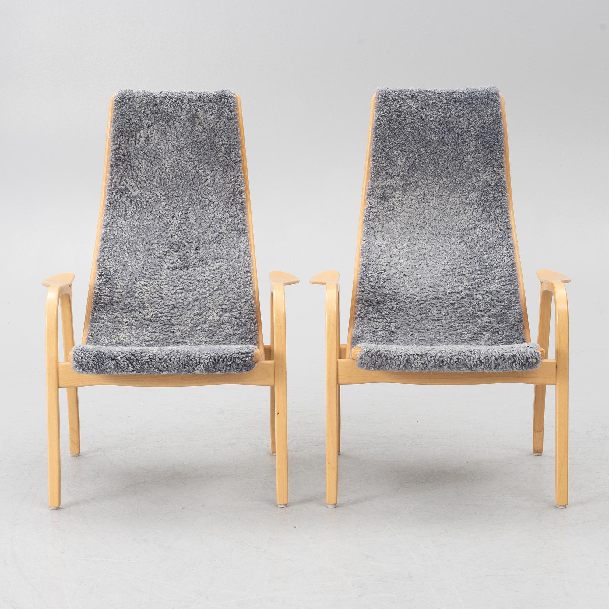 Yngve Ekström, karmstolar, ett par, "Lamino", Swedese, Sweden, 2011.