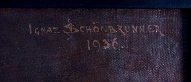 SCHÖNBRUNNER II, IGNAZ. Olja på duk, sign o dat 1936.