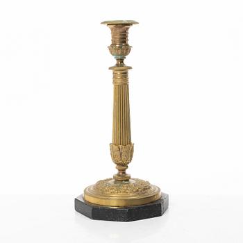 Candle holder, Empire style, R.G Johansson Metal Factory Stockholm, early 20th century.