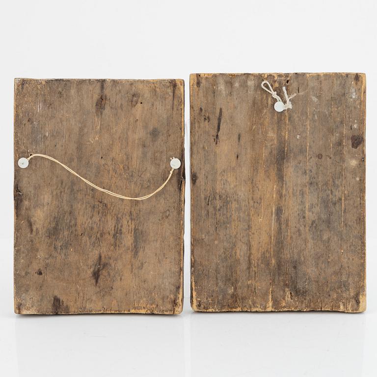 Two russian icons, late 19th century.