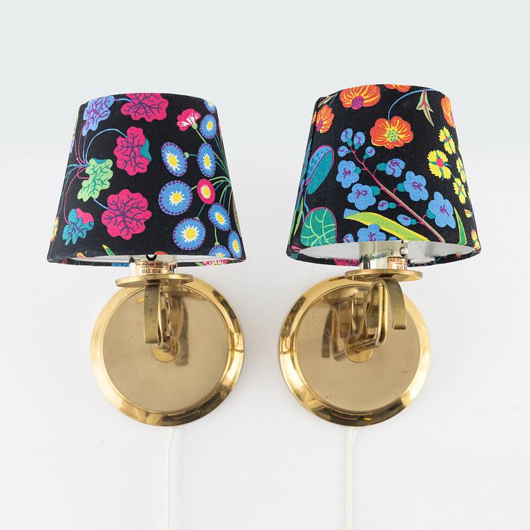 A pair of wall lamps, AB Stilarmatur, Tranås, later part of the 20th Century.